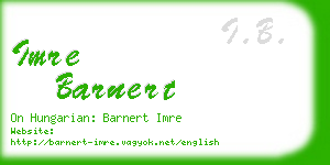 imre barnert business card